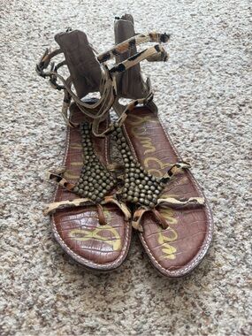 Sam Edelman ginger sandals leopard print